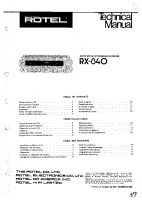 Rotel RX-840 - Technical manual 